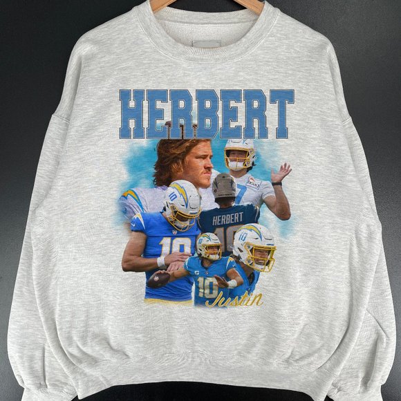 Justin Herbert Bootleg Football N-FL Los Angeles Chargers shirt sweatshirt - Picture 1 of 2